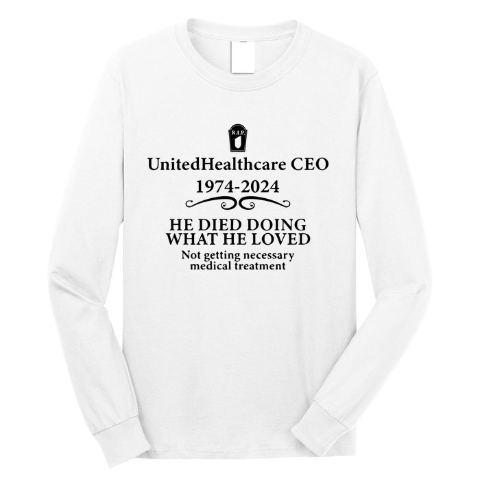 Ceo Unitedhealth Brian Thompson Rip Prayer Long Sleeve Shirt