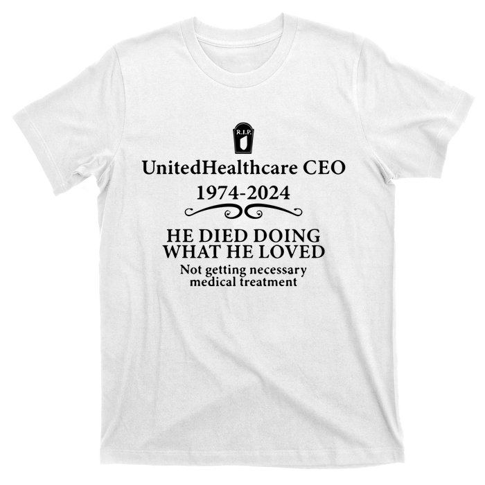 Ceo Unitedhealth Brian Thompson Rip Prayer T-Shirt