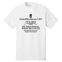 Ceo Unitedhealth Brian Thompson Rip Prayer Tall T-Shirt