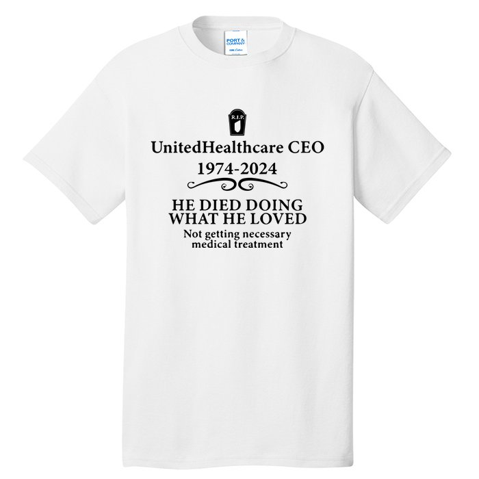 Ceo Unitedhealth Brian Thompson Rip Prayer Tall T-Shirt