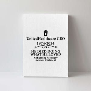 Ceo Unitedhealth Brian Thompson Rip Prayer Canvas