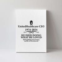 Ceo Unitedhealth Brian Thompson Rip Prayer Canvas