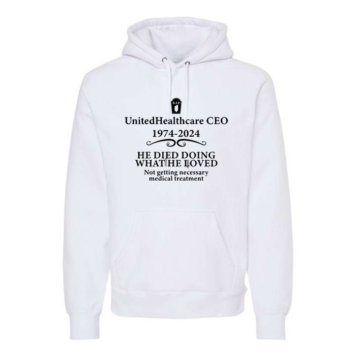 Ceo Unitedhealth Brian Thompson Rip Prayer Premium Hoodie