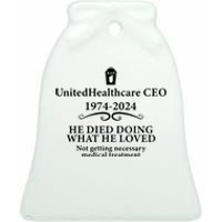 Ceo Unitedhealth Brian Thompson Rip Prayer Ceramic Bell Ornament