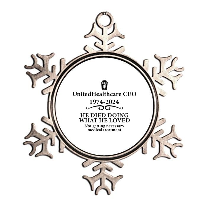 Ceo Unitedhealth Brian Thompson Rip Prayer Metallic Star Ornament