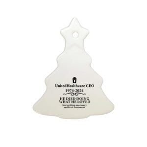 Ceo Unitedhealth Brian Thompson Rip Prayer Ceramic Tree Ornament