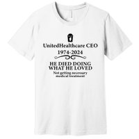 Ceo Unitedhealth Brian Thompson Rip Prayer Premium T-Shirt