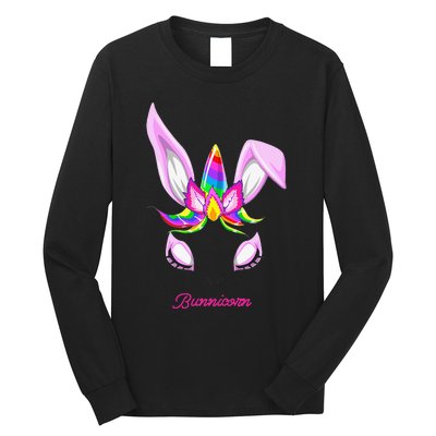 Cute Unique Bunnicorn Unicorn Easter Bunny Long Sleeve Shirt