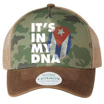 Cuba It's In My DNA Cuban Flag Fingerprint Legacy Tie Dye Trucker Hat