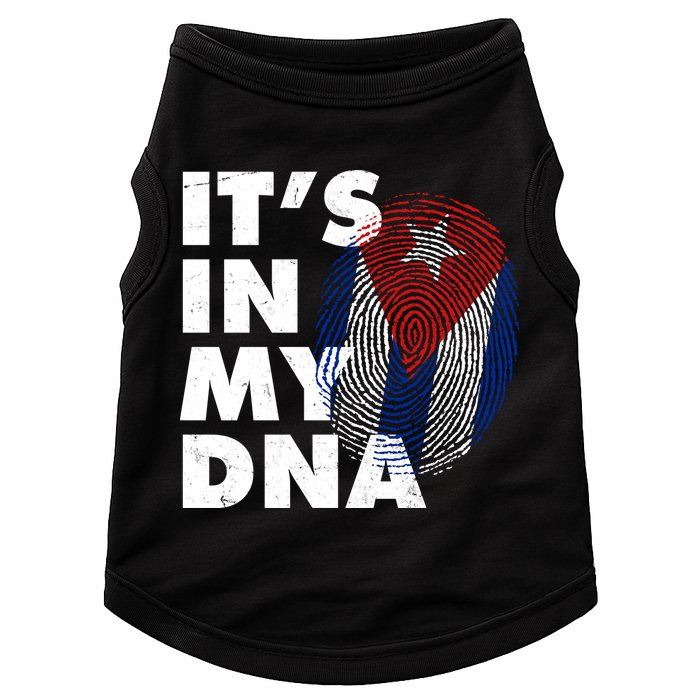 Cuba It's In My DNA Cuban Flag Fingerprint Doggie Tank