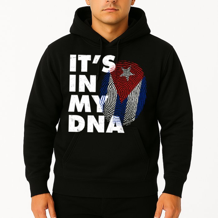 Cuba It's In My DNA Cuban Flag Fingerprint Hoodie