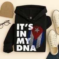 Cuba It's In My DNA Cuban Flag Fingerprint Hoodie