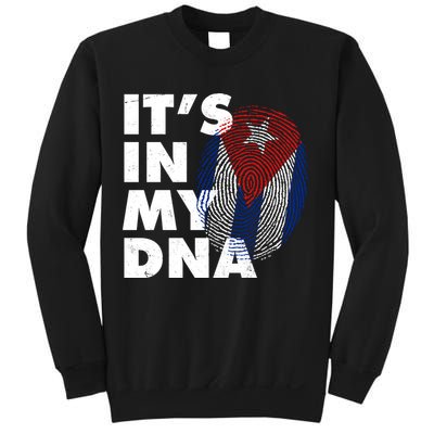Cuba It's In My DNA Cuban Flag Fingerprint Sweatshirt