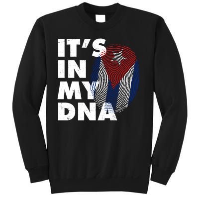 Cuba It's In My DNA Cuban Flag Fingerprint Sweatshirt