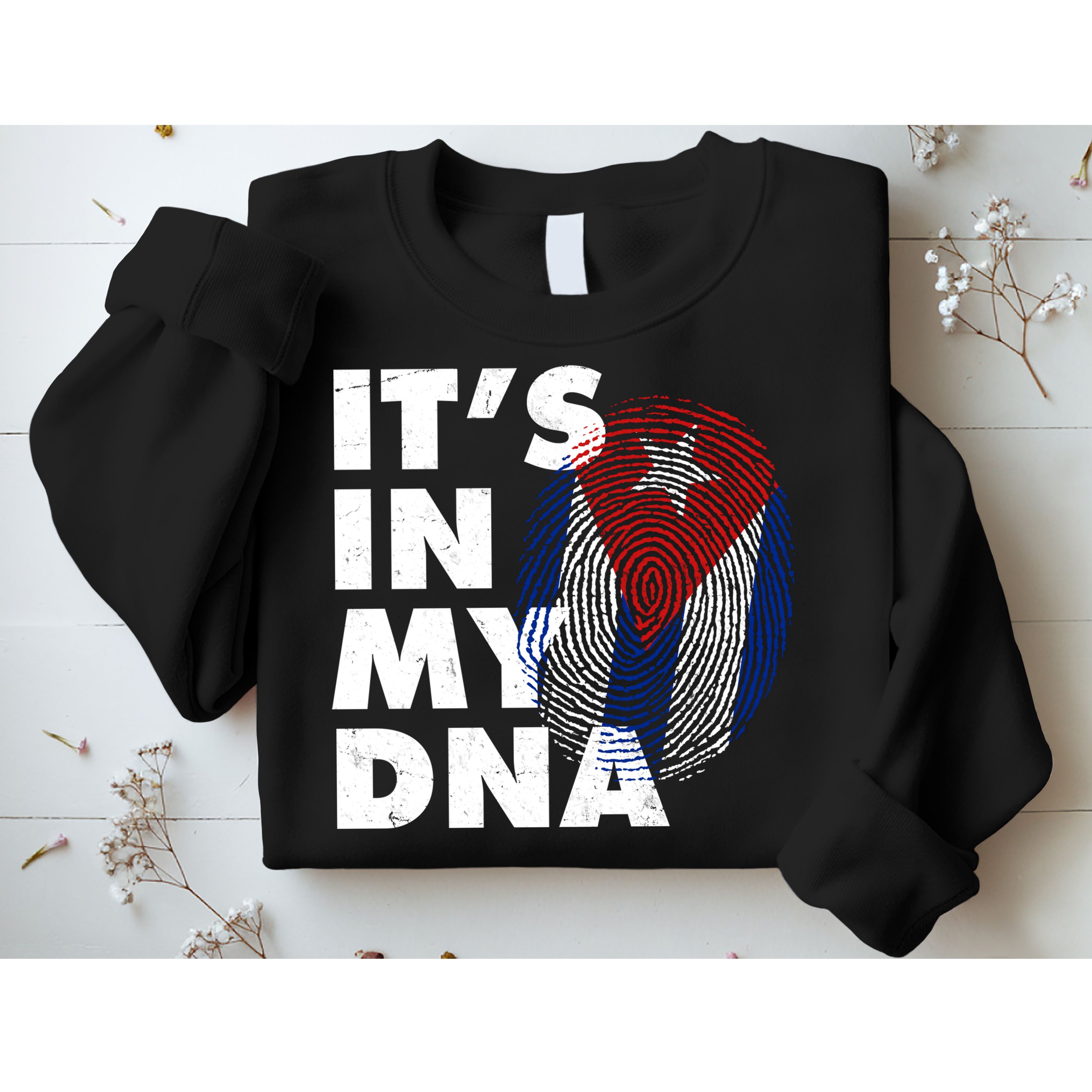 Cuba It's In My DNA Cuban Flag Fingerprint Sweatshirt
