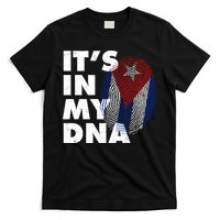 Cuba It's In My DNA Cuban Flag Fingerprint T-Shirt