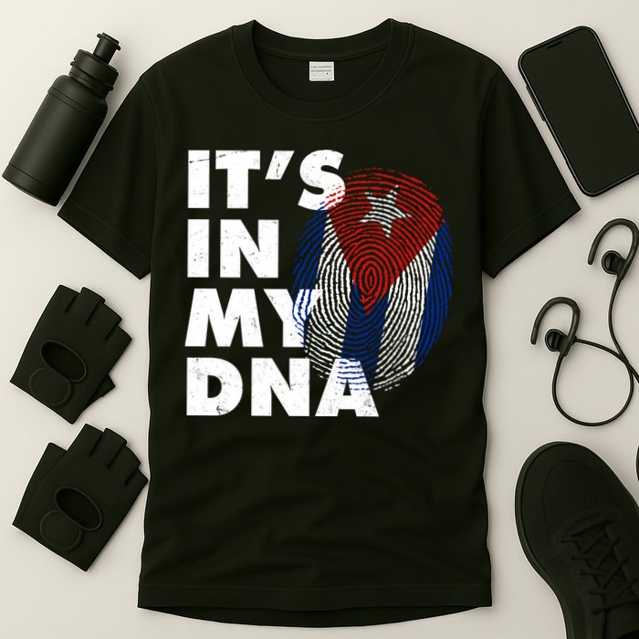 Cuba It's In My DNA Cuban Flag Fingerprint T-Shirt