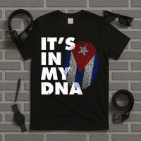 Cuba It's In My DNA Cuban Flag Fingerprint T-Shirt