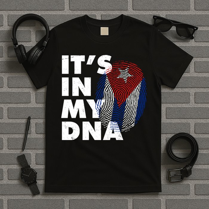 Cuba It's In My DNA Cuban Flag Fingerprint T-Shirt