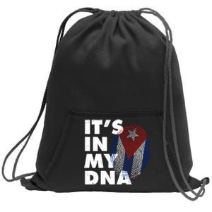 Cuba It's In My DNA Cuban Flag Fingerprint Sweatshirt Cinch Pack Bag