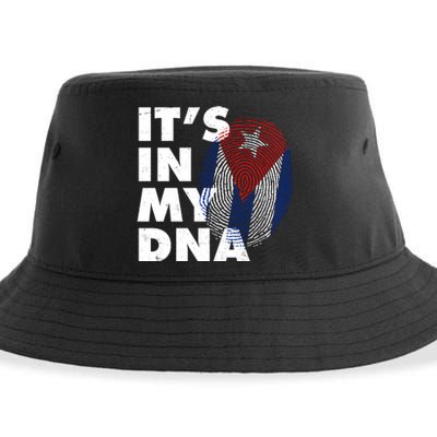 Cuba It's In My DNA Cuban Flag Fingerprint Sustainable Bucket Hat