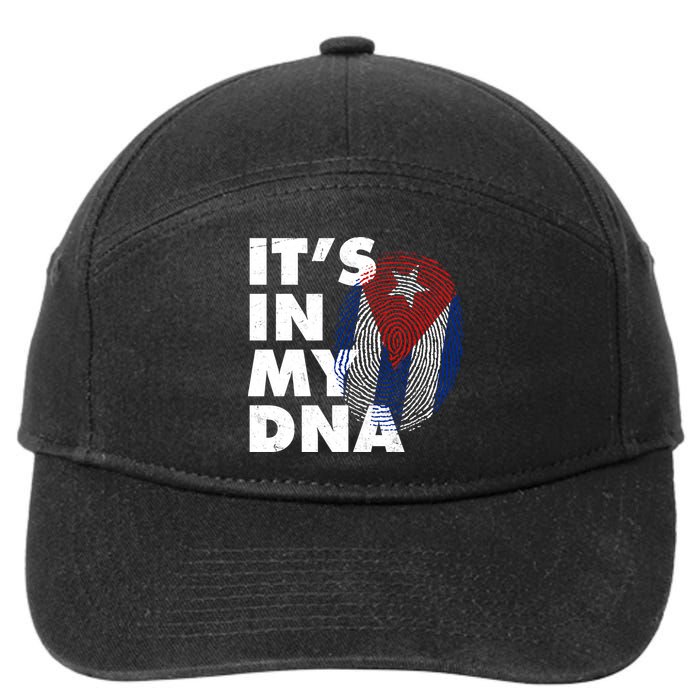 Cuba It's In My DNA Cuban Flag Fingerprint 7-Panel Snapback Hat