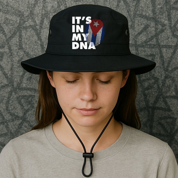 Cuba It's In My DNA Cuban Flag Fingerprint Bucket Hat
