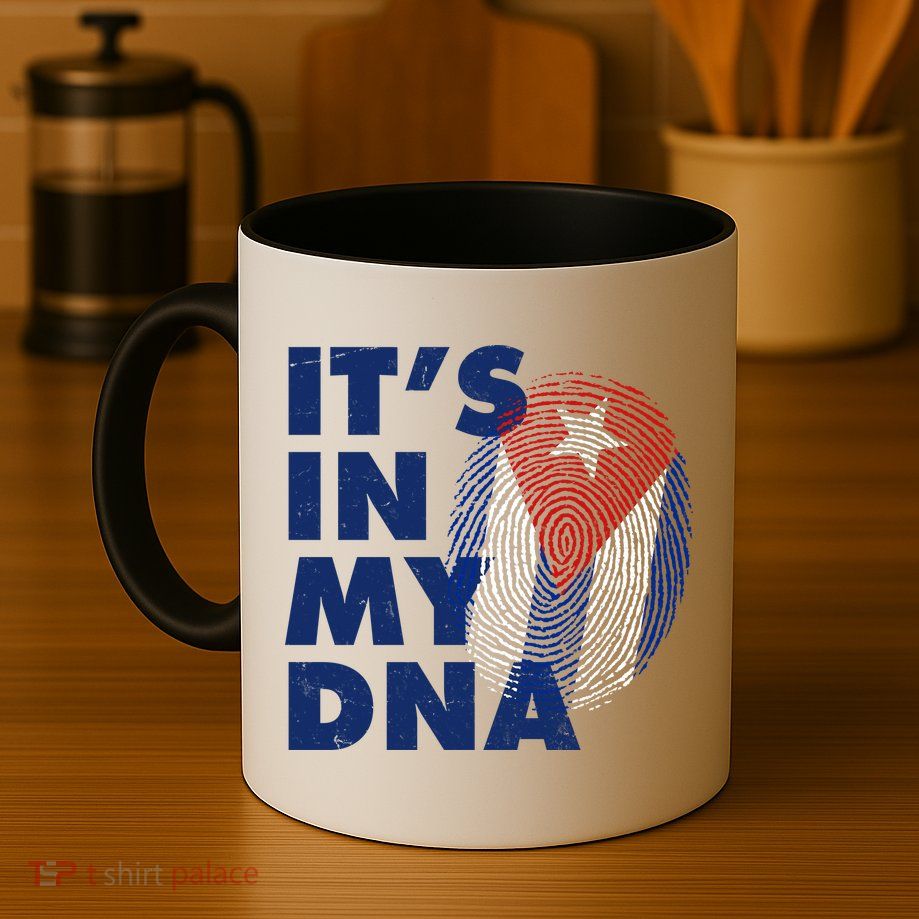 Cuba It's In My DNA Cuban Flag Fingerprint Coffee Mug