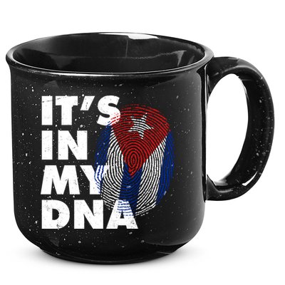 Cuba It's In My DNA Cuban Flag Fingerprint 15oz Campfire Ceramic Mug