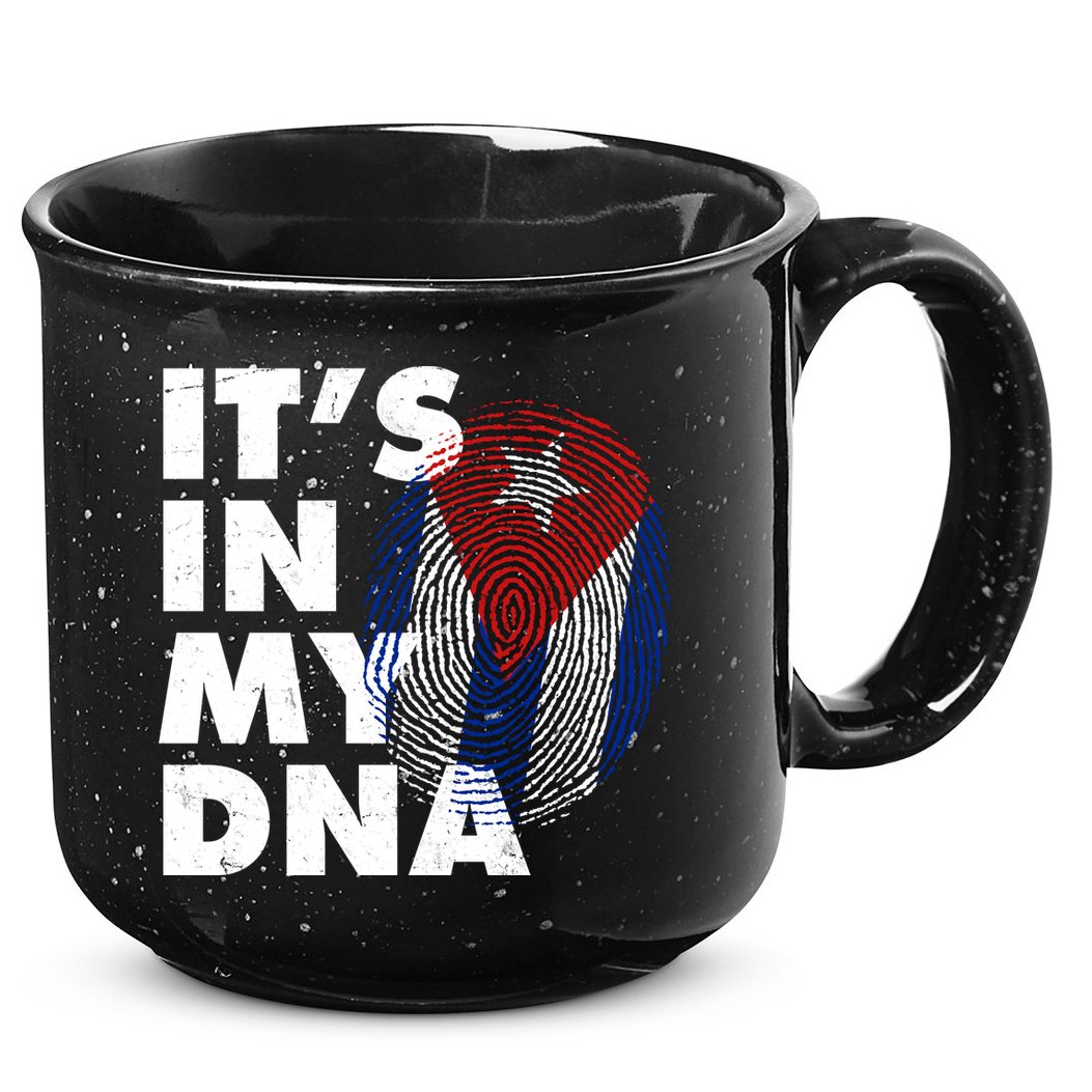 Cuba It's In My DNA Cuban Flag Fingerprint 15oz Campfire Ceramic Mug