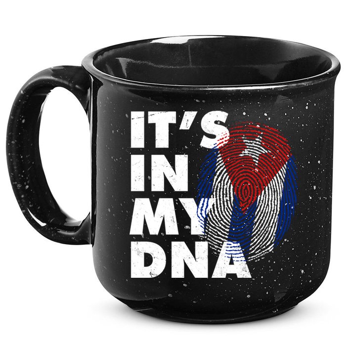 Cuba It's In My DNA Cuban Flag Fingerprint 15oz Campfire Ceramic Mug