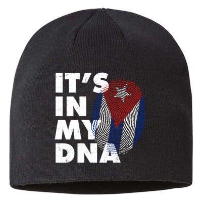 Cuba It's In My DNA Cuban Flag Fingerprint Sustainable Beanie