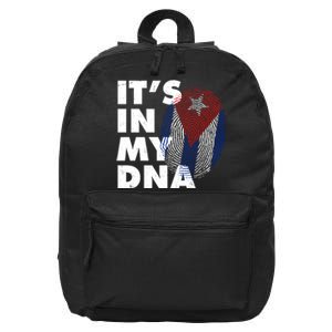 Cuba It's In My DNA Cuban Flag Fingerprint 16 in Basic Backpack