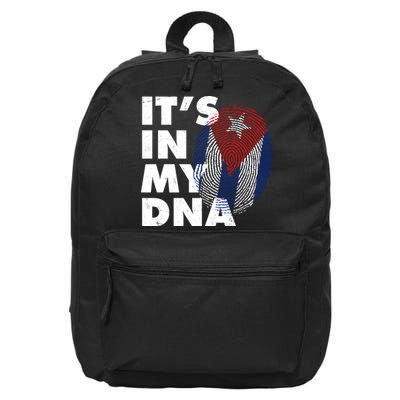 Cuba It's In My DNA Cuban Flag Fingerprint 16 in Basic Backpack