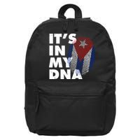 Cuba It's In My DNA Cuban Flag Fingerprint 16 in Basic Backpack