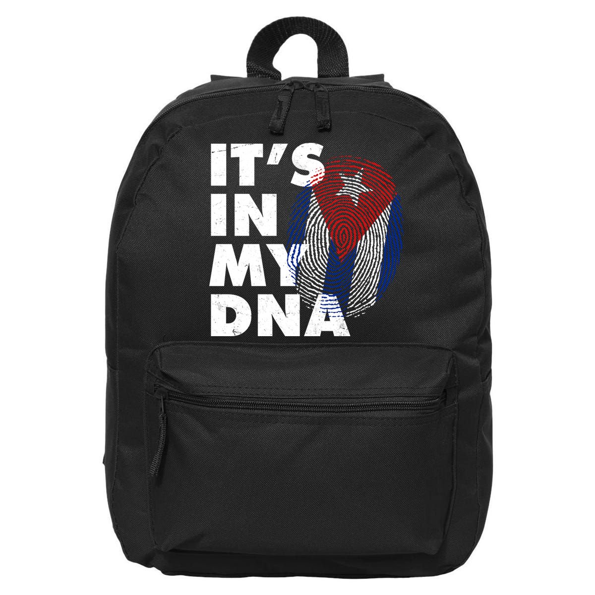 Cuba It's In My DNA Cuban Flag Fingerprint 16 in Basic Backpack