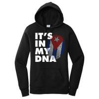 Cuba It's In My DNA Cuban Flag Fingerprint Women's Pullover Hoodie