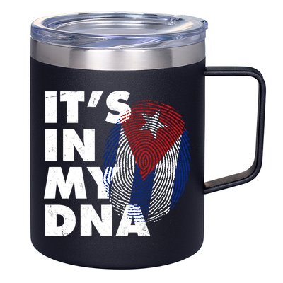 Cuba It's In My DNA Cuban Flag Fingerprint 12oz Stainless Steel Coffee Mug