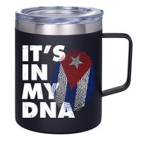 Cuba It's In My DNA Cuban Flag Fingerprint 12oz Stainless Steel Coffee Mug