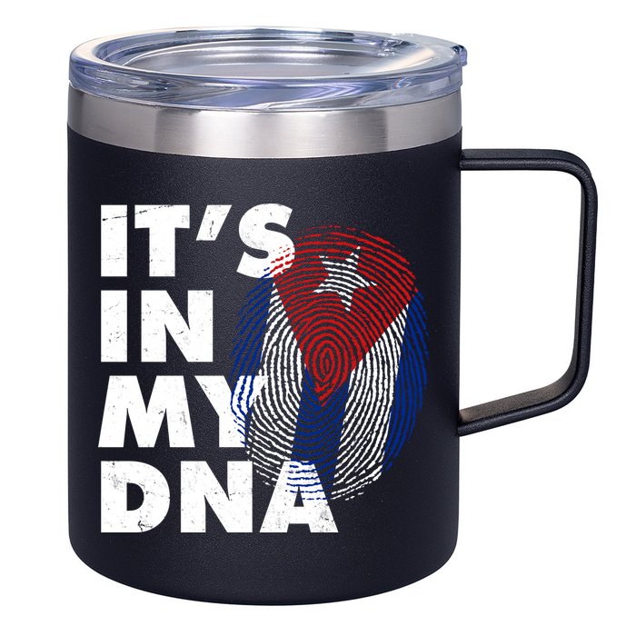 Cuba It's In My DNA Cuban Flag Fingerprint 12oz Stainless Steel Coffee Mug