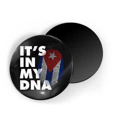 Cuba It's In My DNA Cuban Flag Fingerprint Magnet