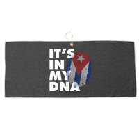Cuba It's In My DNA Cuban Flag Fingerprint Large Microfiber Waffle Golf Towel