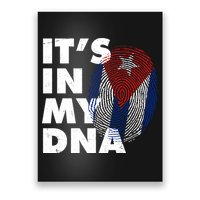 Cuba It's In My DNA Cuban Flag Fingerprint Poster