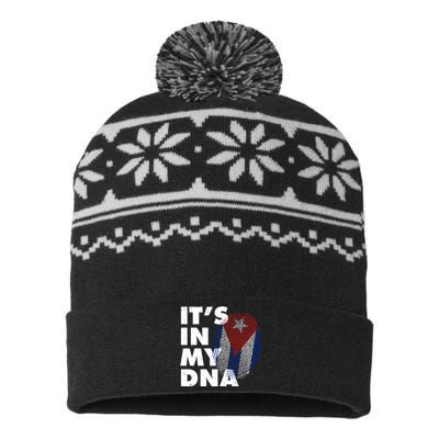 Cuba It's In My DNA Cuban Flag Fingerprint USA-Made Snowflake Beanie