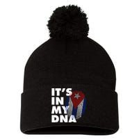 Cuba It's In My DNA Cuban Flag Fingerprint Pom Pom 12in Knit Beanie