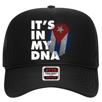 Cuba It's In My DNA Cuban Flag Fingerprint Trucker Hat