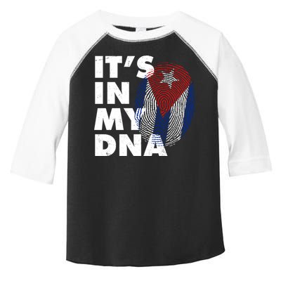 Cuba It's In My DNA Cuban Flag Fingerprint Toddler Fine Jersey T-Shirt