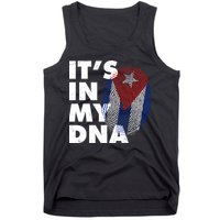 Cuba It's In My DNA Cuban Flag Fingerprint Tank Top
