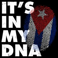 Cuba It's In My DNA Cuban Flag Fingerprint Tank Top