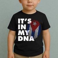 Cuba It's In My DNA Cuban Flag Fingerprint Toddler T-Shirt